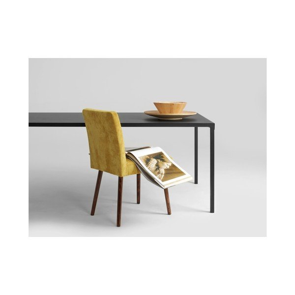 Crni metalni blagovaonski stol Custom Form Obroos, 160 x 80 cm-image-1