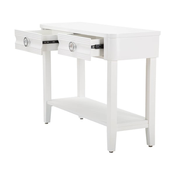 Bijeli pomoćni stol od masivne jele 40x110 cm Shine – Mauro Ferretti-image-3