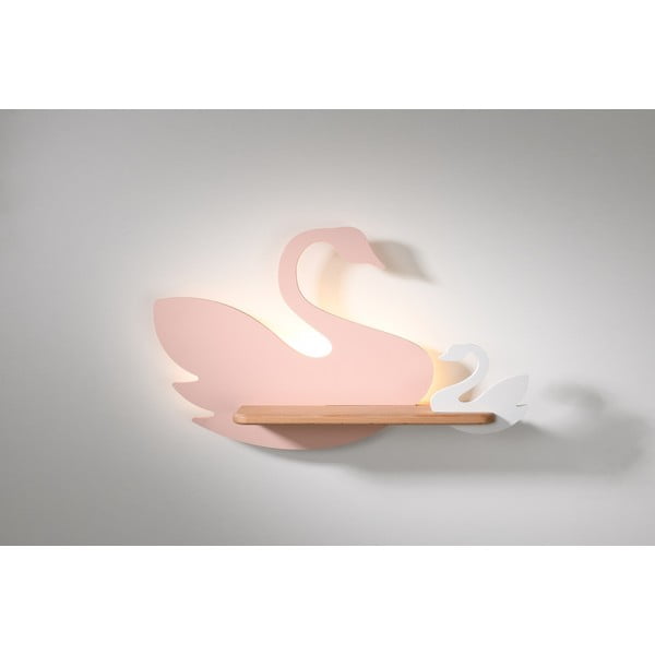 Bijelo-ružičasta dječja lampa Swan - Candellux Lighting-image-3