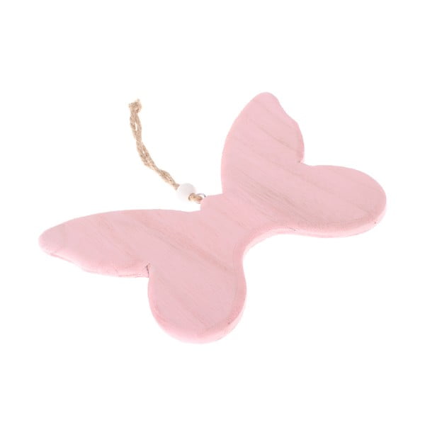 Ružičasti drveni viseći ukras Dakls So Cute Butterfly