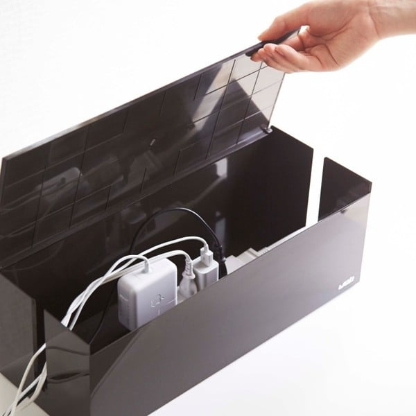 Crno-smeđa kutija za punjače YAMAZAKI Web Cable Box-image-3