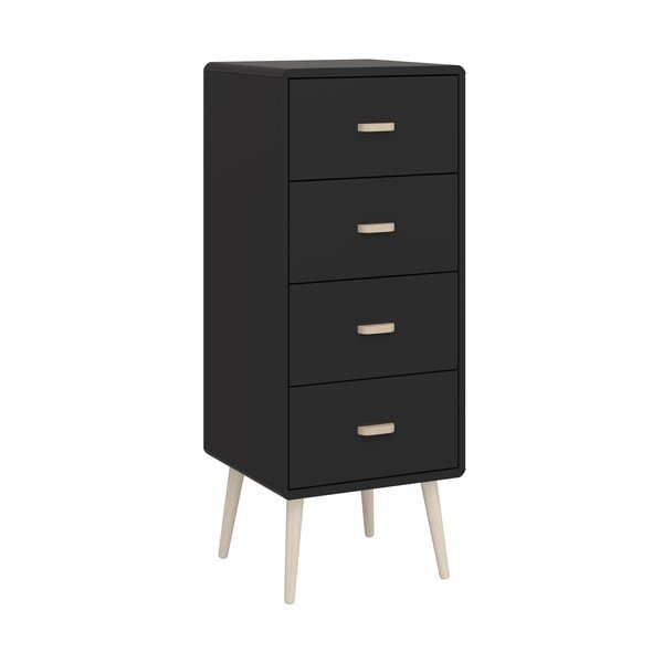 Crna visoka komoda 41x105 cm Mino - Tvilum-image-1