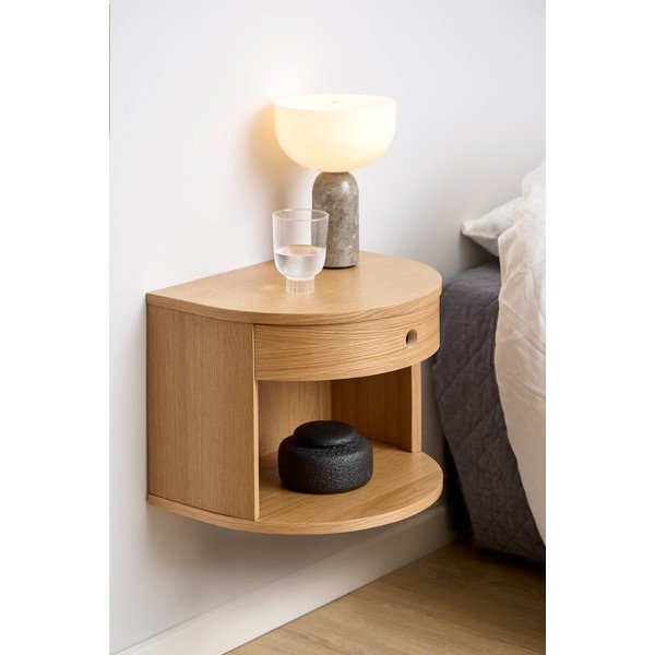 Noćni ormarić u dekoru hrasta u svijetloj prirodnoj boji Paron – Actona-image-1