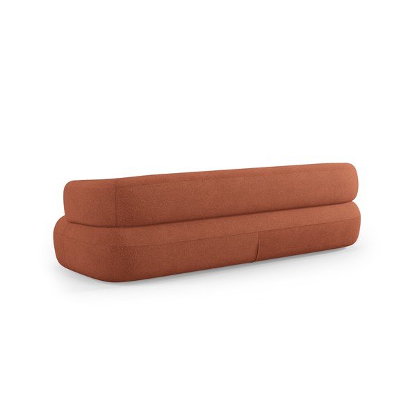 Sofa od bouclé tkanine boja terakote 226 cm Jenny – Micadoni -image-3
