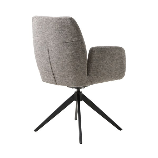 Siva podstavljena blagovaonska stolica s naslonima za ruke Roxana – Unique Furniture-image-2