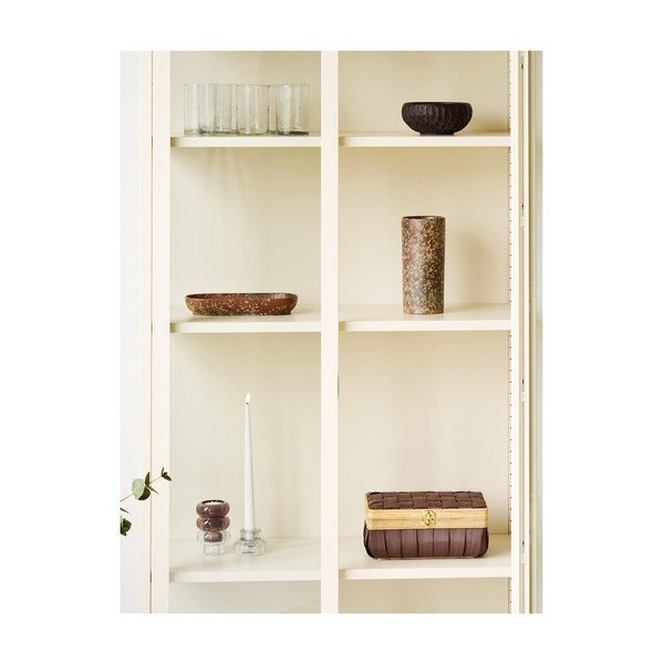 Krem željezna vitrina 80x175x35 cm Brisbane – House Nordic-image-4