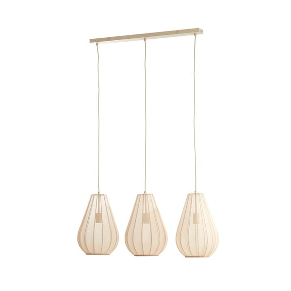 Bež viseća svjetiljka s tekstilnim sjenilom Itela – Light & Living-image-2
