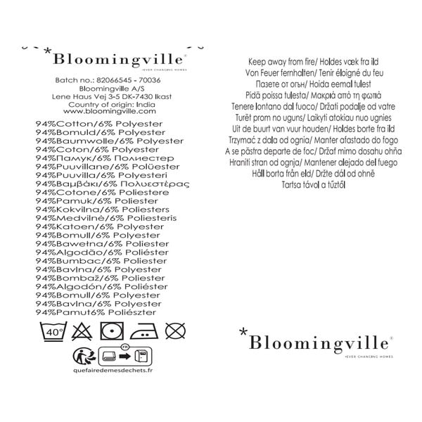 Crvena/bež deka od mješavine pamuka 130x160 cm Cang – Bloomingville-image-4