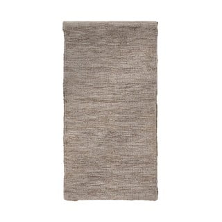 Smeđi obostrani tepih od mješavine vune 80x150 cm – Ixia