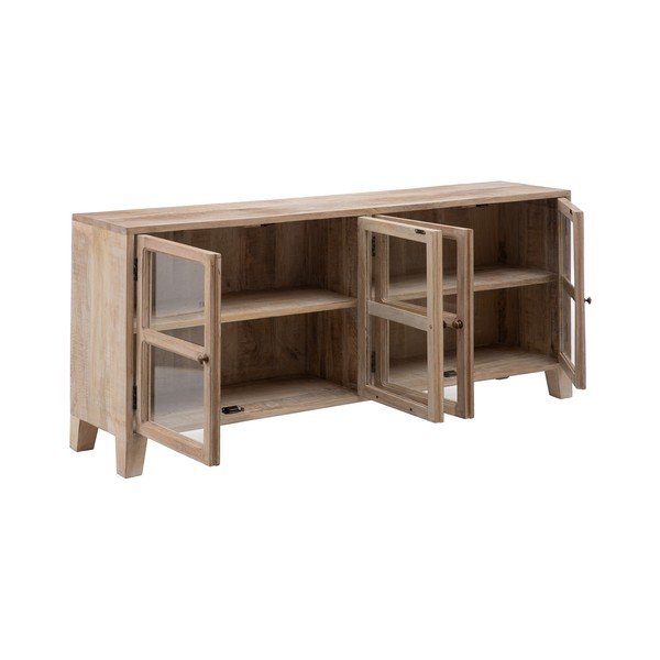 Vitrina od masivnog manga u prirodnoj boji 160x71 cm – Ixia-image-2