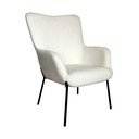 Bijela fotelja od bouclé tkanine Glasgow  – House Nordic