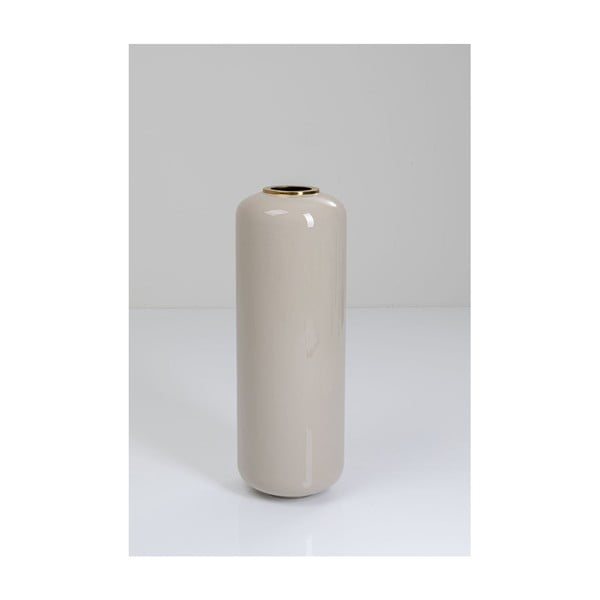 Svijetlo siva vaza s detaljima u zlatnoj boji Kare Design Charme