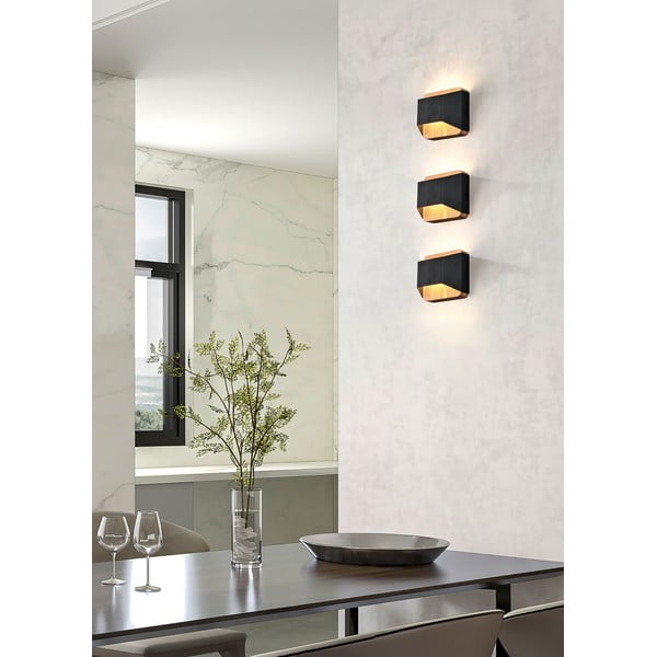 Mat crna LED zidna lampa s mogućnosti zatamnjivanja Arino – Trio-image-1