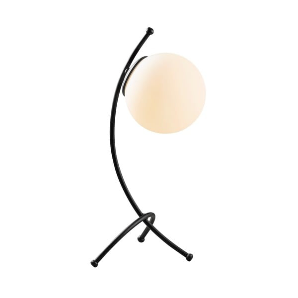 Crno-bijela stolna lampa sa staklenim sjenilom (visina 43 cm) Yay – Opviq lights-image-3