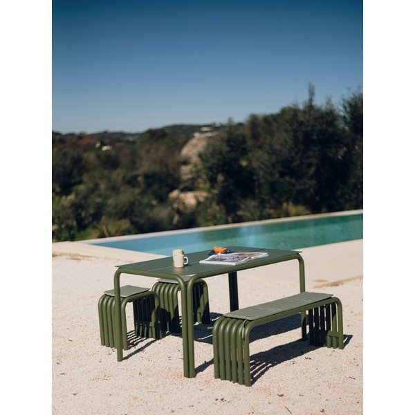 Zelena metalna vrtna klupa Nokk – noo.ma-image-1