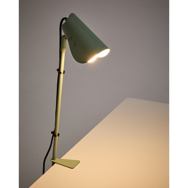 Zelena metalna stolna lampa s hvataljkom (visina 51 cm) Jula – Kave Home-image-1