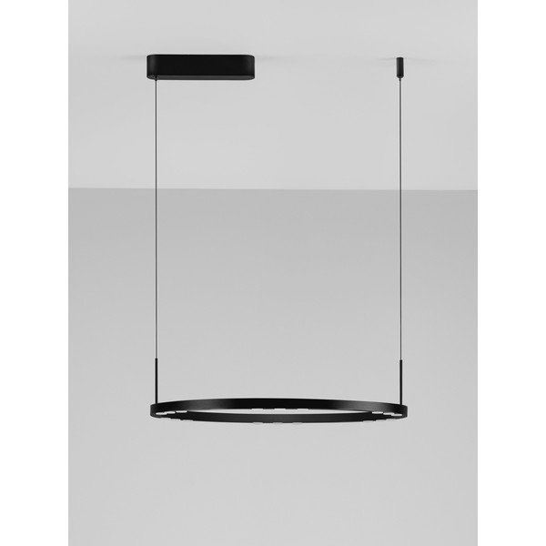 Mat crna LED viseća svjetiljka aluminijska s mogućnosti zatamnjivanja ø 60 cm Lunette – Nova Luce-image-3