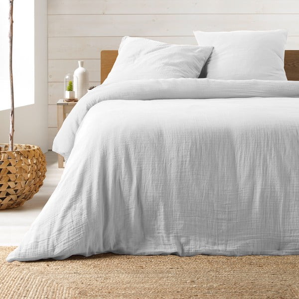 Bijela posteljina za bračni krevet/za produženi krevet od muslina 240x260 cm Angelia – douceur d'intérieur