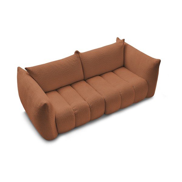 Narančasta sofa od bouclé tkanine 234 cm Azra – Bobochic Paris-image-3