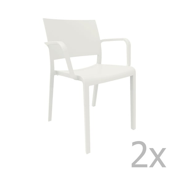 Set od 2 bijele vrtne stolice Resol Fiona Novo