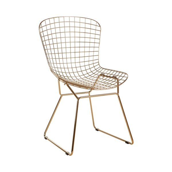 Metalna blagovaonska stolica u zlatnoj boji District – Premier Housewares