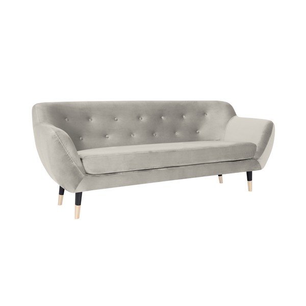 Krem kauč s crnim nogama Mazzini Sofas Amelie, 188 cm-image-2