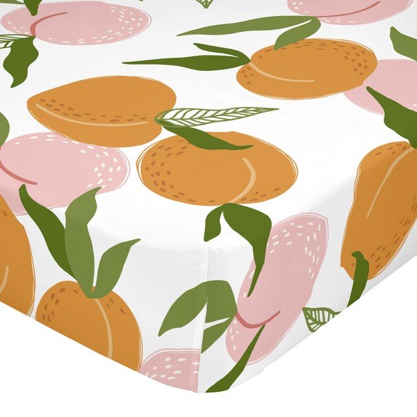 Narančasta/ružičasta plahta s gumom 200x200 cm Peach fruits – Aware
