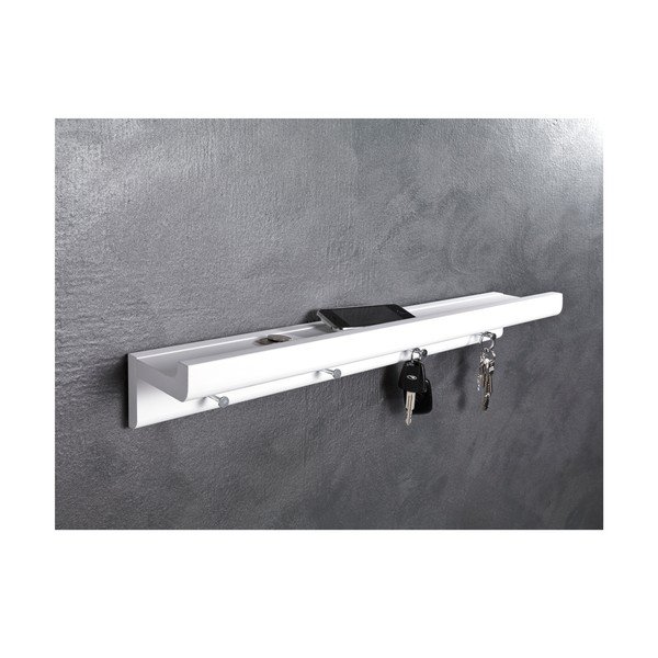 Bijela zidna vješalica od masivne jele s policom Trays – Tomasucci-image-3