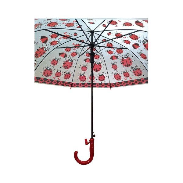 Dječji prozirni štap kišobran s crvenim detaljima Birdcage Ladybird, ⌀ 82 cm-image-2