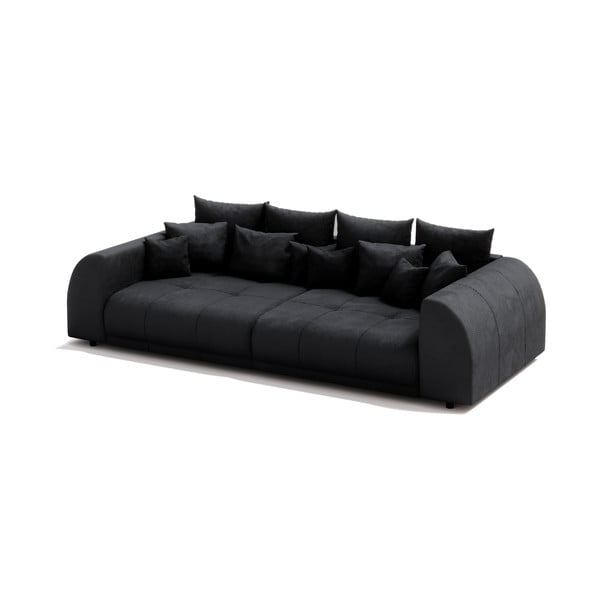 Crna sofa od samta 310 cm Vanessa – Ropez