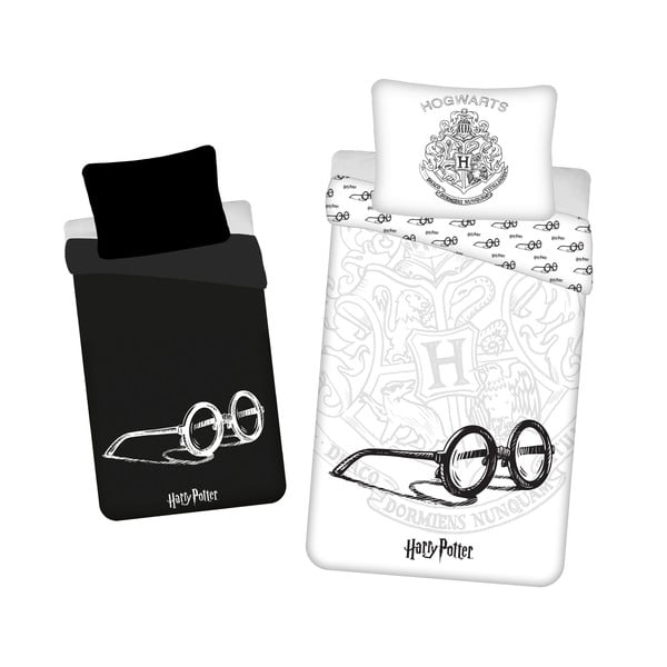 Pamučna dječja posteljina za krevet za jednu osobu sa svjetlećim efektom 140x200 cm Harry Potter - Jerry Fabrics