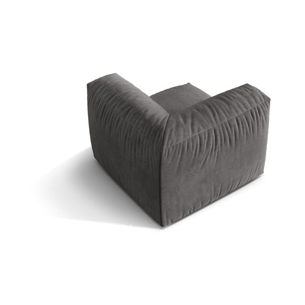 Siva baršunasti modularna sjedeća garnitura (promjenjiva) Martina – Micadoni -image-2