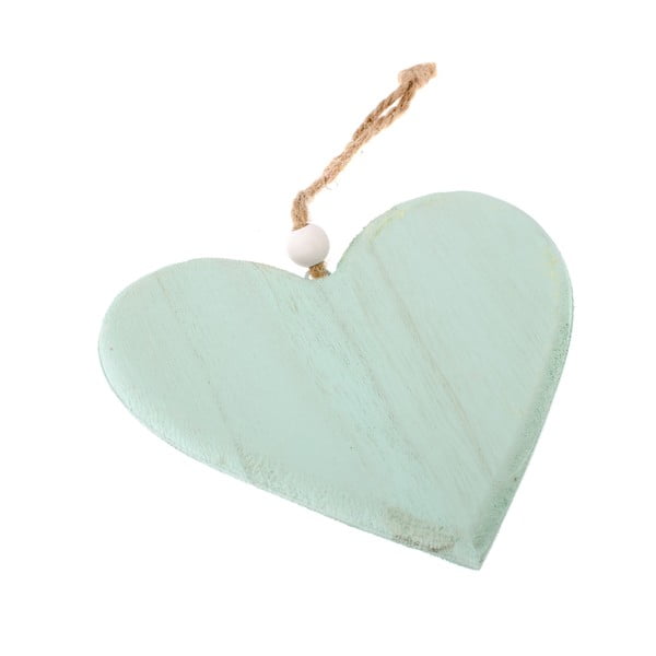 Svijetlozeleni drveni viseći ukras Dakls So Cute Heart