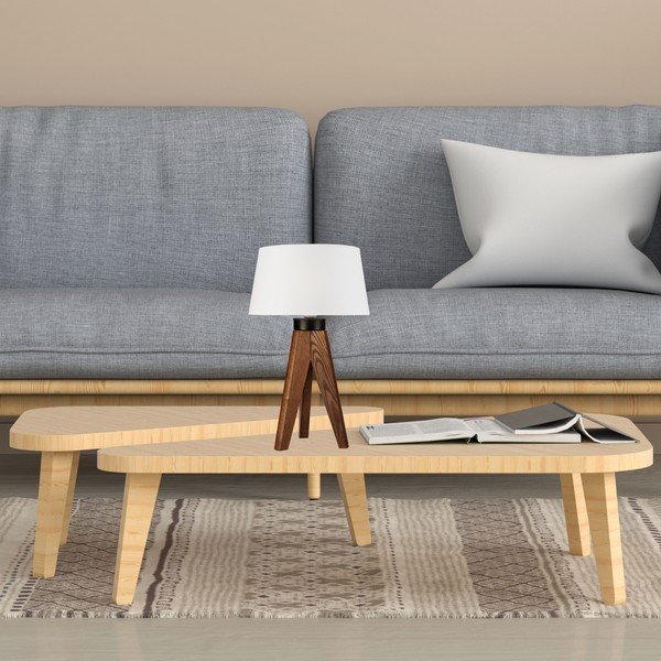 Stolna lampa bijelo-prirodne boje - LAMKUR-image-3