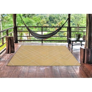 Žuti vanjski tepih Universal Hibis Geo, 135 x 190 cm