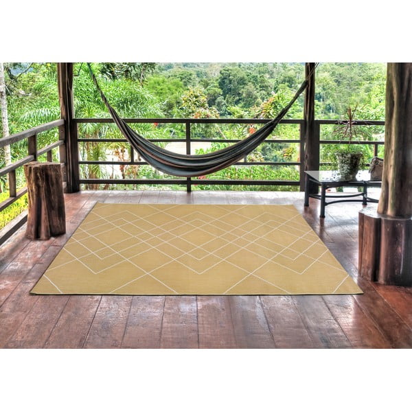 Žuti vanjski tepih Universal Hibis Geo, 160 x 230 cm-image-1