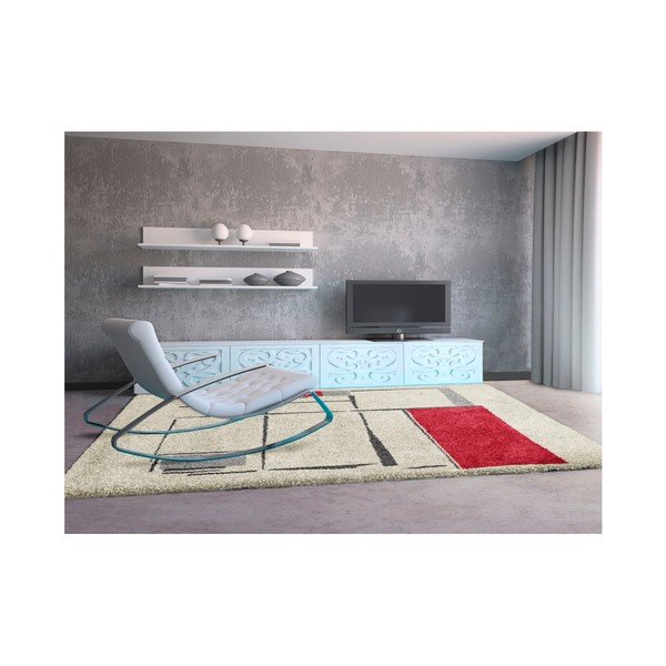 Bijelo-crveni tepih Universal Nature, 160 x 230 cm-image-2