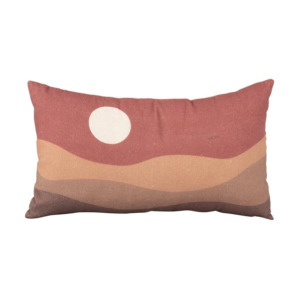 Smeđe-crveni pamučni jastuk PT LIVING Clay Sunset, 50 x 30 cm