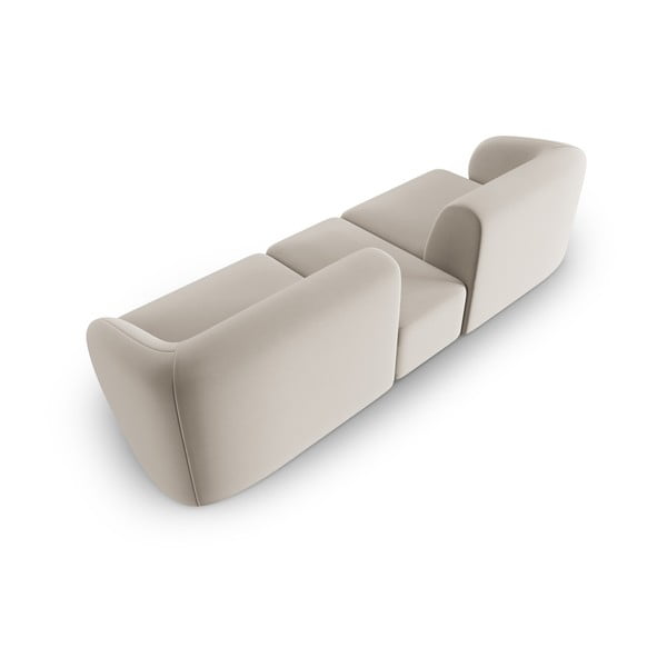 Bež baršunasti sofa 246 cm Paolo – Milo Casa-image-3