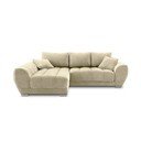Bež baršunasta kutna garnitura Windsor & Co Sofas Nuage, lijevi kut