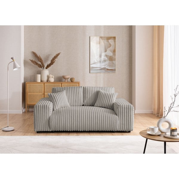 Svijetlo siva sofa od samta 178 cm Justin – Ropez-image-1
