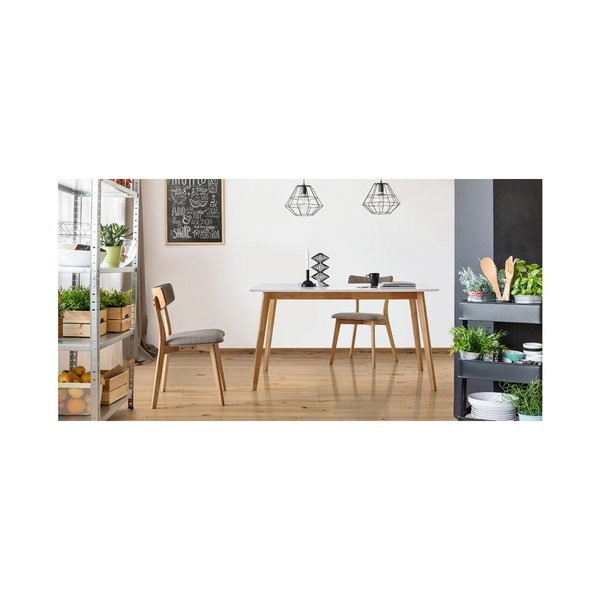 Set s 2 svijetlosive stolice za blagovaonicu sømcasa Anais-image-4