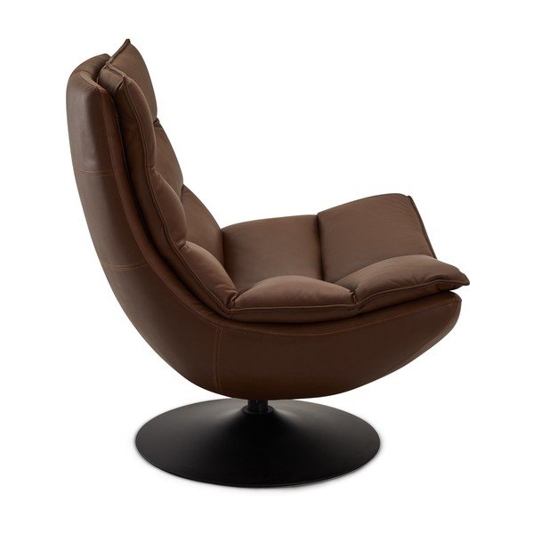 Tamno smeđa kožna fotelja Miami – Furnhouse-image-3