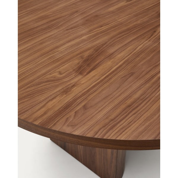 Smeđi okrugli blagovaonski stol u dekoru oraha ø 150 cm Nealy – Kave Home-image-4