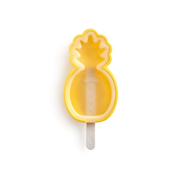Žuti silikonski kalup za sladoled u obliku ananasa Lékué