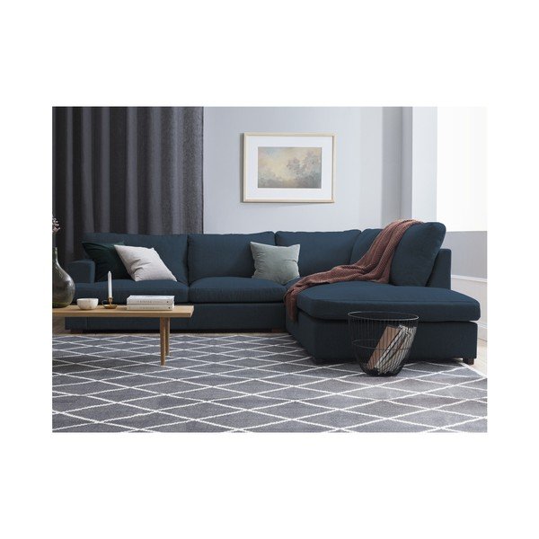 Plava kutna garnitura Windsor & Co Sofas Daphne, desni kut-image-3