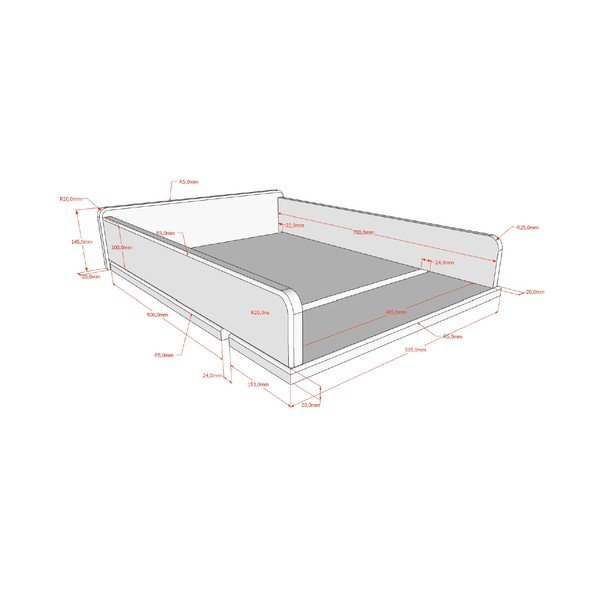 Bijeli stol za presvlačenje od masivne bukve Forrest – Vipack-image-2