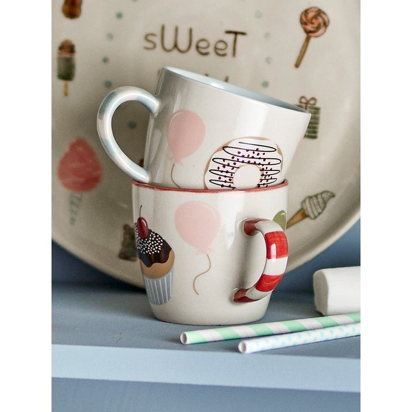 Krem dječje šalice u setu 2 kom od kamenine 200 ml Darby – Bloomingville Mini-image-1