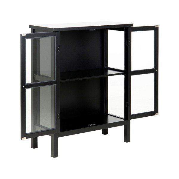 Crna vitrina s 2 vrata Actona Eton, visina 99,5 cm-image-3