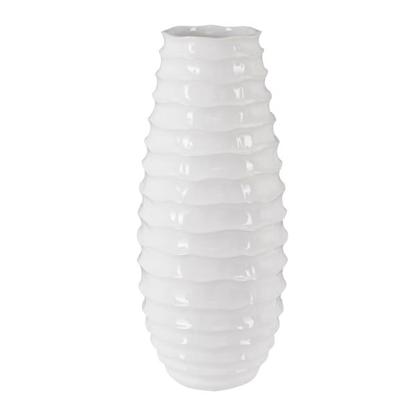 Bijela keramička vaza Mauro Ferretti Waves, 17 x 41 cm